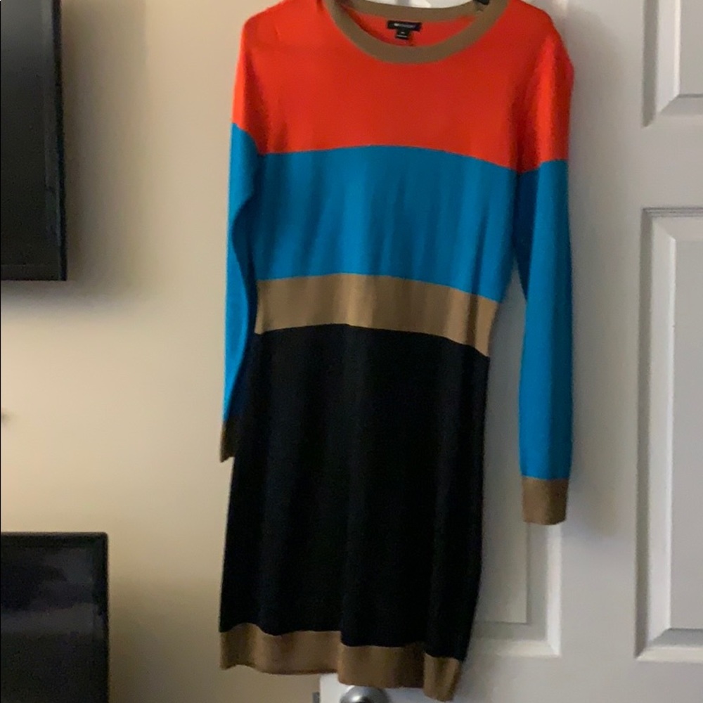 Vibrant color sweater dress